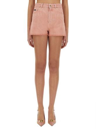 Dolce & Gabbana Cotton Denim Shorts - Pink