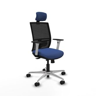 Piqueras y Crespo Silla Oficina Piqueras Y Crespo Yunquera Negro Brazos Blancos 120 Kg