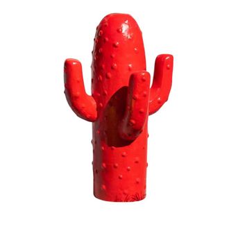 Wanda Collection Decoraci&oacute;n jard&iacute;n cactus rojo modelo grande 105 cm
