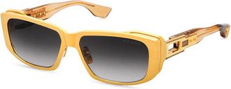 Dita Eyewear Sunglasses Rectangle Full Rim, Gold Frame And Grey Lens Zirith-Dts-435-A01