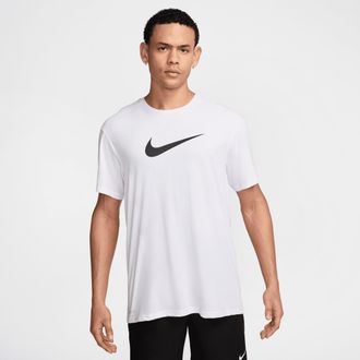 Nike Mens Swim Hydroguard Short-Sleeve Top in White | NESSF523-100