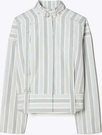 Tory Burch Womens Cotton Striped Shirt, size 10
