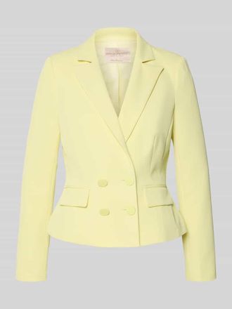 Rinascimento Rinascimento Blazer mit Reverskragen und doppelreihigem Knopfverschluss in GELB, Gr&ouml;&szlig;e XS