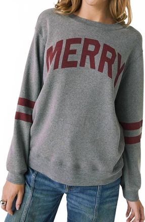 Chaser Merry Long Sleeve Top In Grey