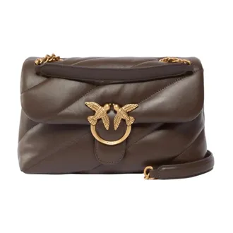 Pinko Pinko, Dames, Tassen, Bruin, Maat: ONE Size Leer