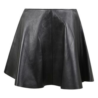 Haikure Rokken, Dames, Zwart, W29, Leren Minirok A-lijn Stijl