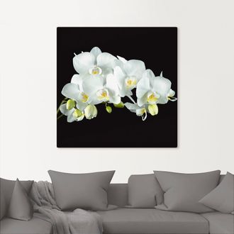 Artland Leinwandbild »Weisse Orchidee auf schwarzem Hintergrund« 1 Stk. tlg. als Leinwandbild, Poster, Wandaufkleber in verschied. Grössen