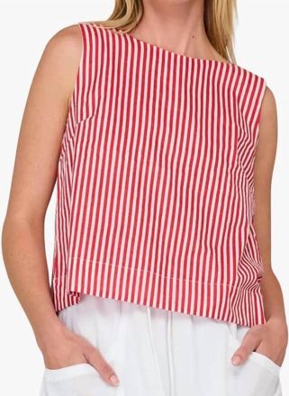 Boom Shankar Hara Sleeveless Top In Red Stripe