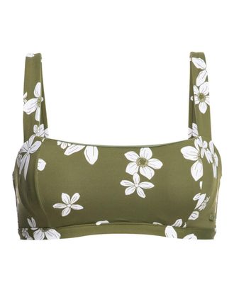 Roxy Triangel-Bikini-Top ROXY Retro, Damen, Gr. XS, Cup B, gr&uuml;n (loden gr&uuml;n surfrider spirit s), Obermaterial: 87% Nylon, 13% Elasthan;, Bikini-Oberteile T