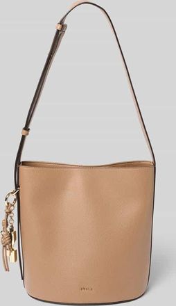 Furla Bucket Bag mit Logo-Applikation Modell Roxie in Taupe, Gr&ouml;&szlig;e 1