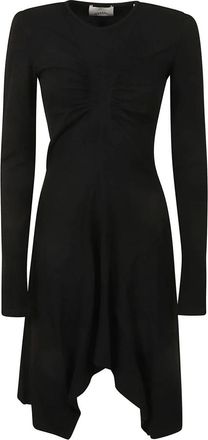Isabel Marant Devane Knit Midi Jurk - Dames - Casual kleedjes - Zwart - 2XS - Kleedjes