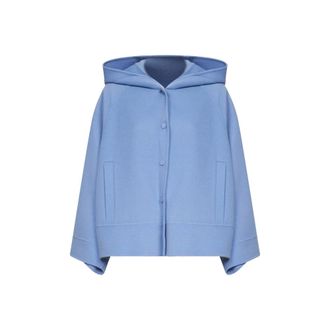 Max Mara Light Jackets, female, Blue, Size: 2XS Wkdoliato Coat