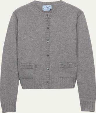 Prada Ribbed Trim Cashmere Cardigan