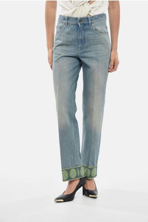 Valentino Regular-Fit Jeans with 26 cm Ankle Embroidery Valentino