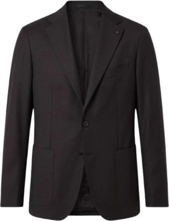 Tagliatore Tailored Single-breasted Jacket - Heren - Blazers - Bruin - 2XL - Leer - Jassen