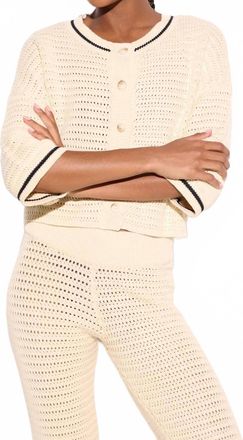Spiritual Gangster Womens Daphnie Crochet Cardigan In Canvas
