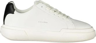 Calvin Klein Witte Leren Dames Sneaker - Dames - Sneakers - Wit - 36 EU - Leer - Schoenen