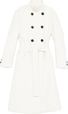 Max Mara button-fastening coat - White