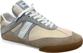 Chlo&eacute; Schoenen, Dames, Grijs, 41 EU, Leer, Kick Sneakers