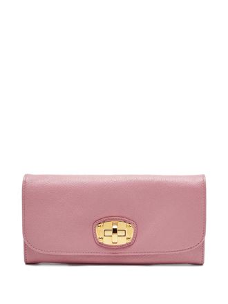 Miu Miu flap leather wallet - Pink