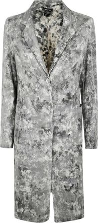 Avant Toi Cappotto in lurex con stampa astratta - Grigio