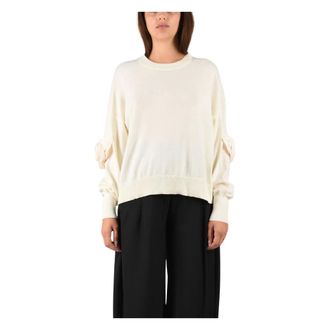 Meimeij Maglia in Lana - - Knitwear - Donna - Bianco - M