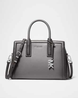 Michael Kors Laila Small Faded Leather Satchel Crossbody Bag