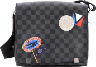 Louis Vuitton Black Limited Edition Damier Graphite Lv League District Pm (Authentic Pre-Loved)