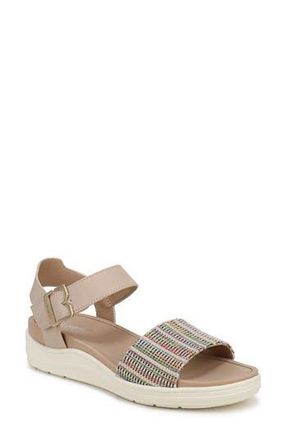 Dr. Scholls Time Off Sky Ankle Strap Platform Sandal in Cream Multi at Nordstrom Rack, Size 8