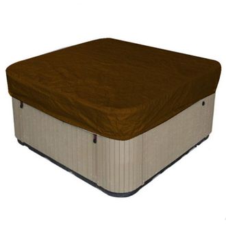 OEM Cubierta Cuadrada Para Jacuzzi De 207 &times; 207 &times; 30 Cm - Tejido De Poli&eacute;ster 190t Impermeable - Resistente A Los Rayos Uv Y Al Polvo - Incluye Bolsa De A
