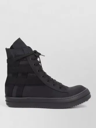 Rick Owens high top boots pull tab sole