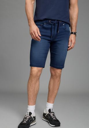 Arizona Jeansshorts ARIZONA, Herren, Gr. 30, N-Gr, dunkelblau used, Denim/Jeans, Obermaterial: 78% Baumwolle, 21% Polyester, 1% Elasthan, unifarben, regular f