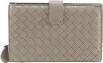 Bottega Veneta Gray Leather Wallet (Bi-Fold) (Pre-Owned)