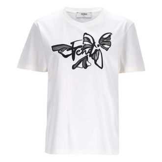 Fendi Dames, Tops, Wit, Maat: XS Katoen