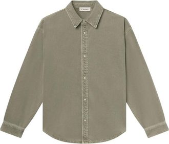 Frame Denim Sovracamicia in Denim Rilassata - - Jackets - Uomo - Verde - L