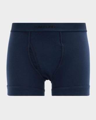 Tom Ford Mens Cotton-Stretch Jersey Boxer Briefs