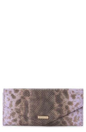 Brahmin Veronica Croc Embossed Leather Wallet in Sheer Lavender at Nordstrom