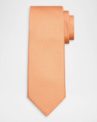Stefano Ricci Men & apos;s Micro-Geometric Jacquard Silk Tie
