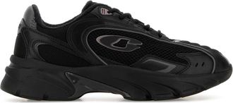 Coach Black Mesh And Leather Sneakers