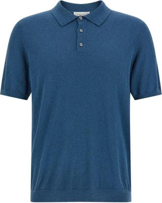Roberto Collina Spongy Cotton Polo - Heren - Polos - Blauw - L - Katoen - Tops