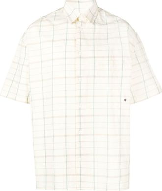 Études Studio plaid-check print shirt - men - Cotton/Linen/Flax - 52 - Neutrals