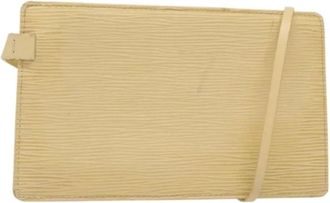 Louis Vuitton Pre-owned Leather crossbody-bags - Dames - Pre-owned - Beige - Maat: ONE Size Leer