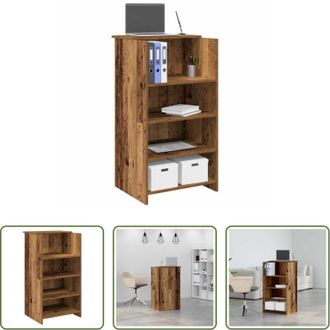 vidaXL Bancone reception - Banco Reception Legno Antico 55x50x103,5 cm Legno Multistrato