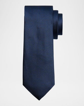 Canali Mens Micro Dashes Tie