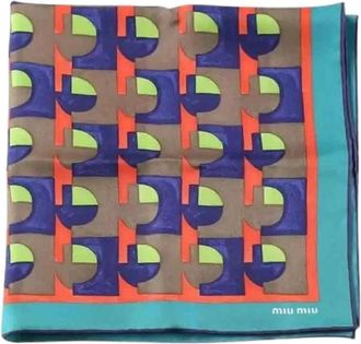 Miu Miu Pre-owned Carr&eacute; Scarf - - Pre-owned - Donna - Multicolore - ONE SIZE