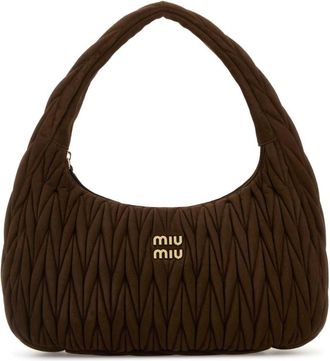 Miu Miu Brown Wander matelass shoulder bag