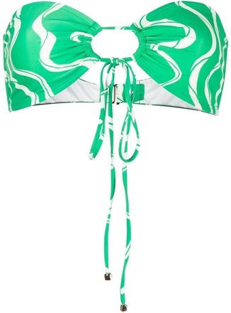 Faithfull The Brand Arriba bandeau bikini top - women - Polyamide/Elastane - 8 - Green