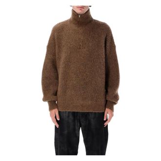 Isabel Marant Dinan Sweater - Heren - Coltruien - Bruin - XS - Wol - Truien & Vesten