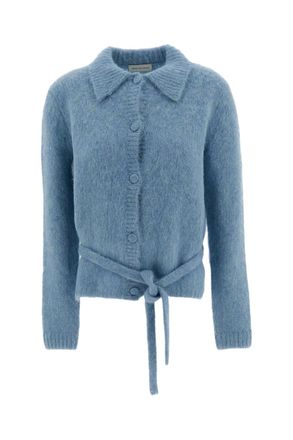 Dries Van Noten Light Blue Toco Wool Mohair Cardigan