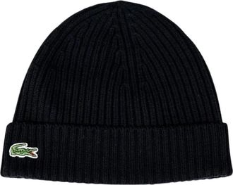 Lacoste Wollen Handwaspet - Heren - Hoeden - Zwart - ONE Size - Wol - Accessoires